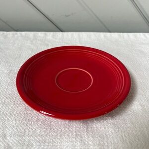 Fiestaware Red Lead Free 6’ Tea Cup Saucer Plate